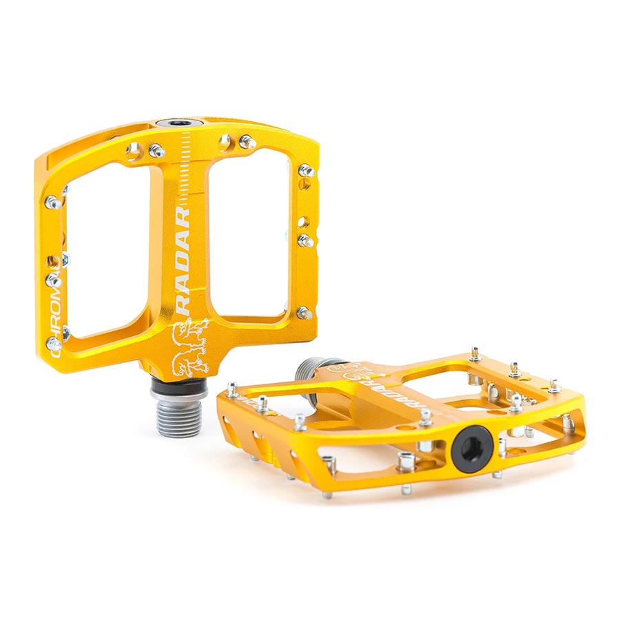 Chromag Radar Platform Pedals Body: Aluminum Spindle: Steel 9/16 Gold-Goodwynn'sGoodwynn's