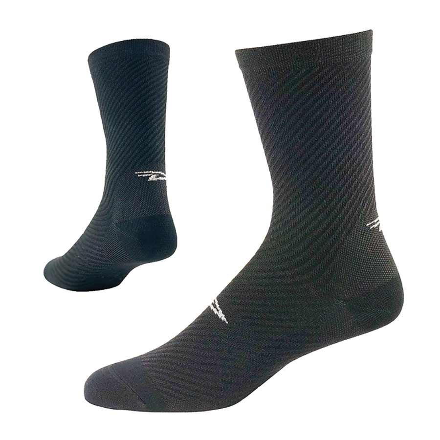 DeFeet Evo 6" Carbon Socks Carbon/Black Poly XL-Goodwynn'sGoodwynn's