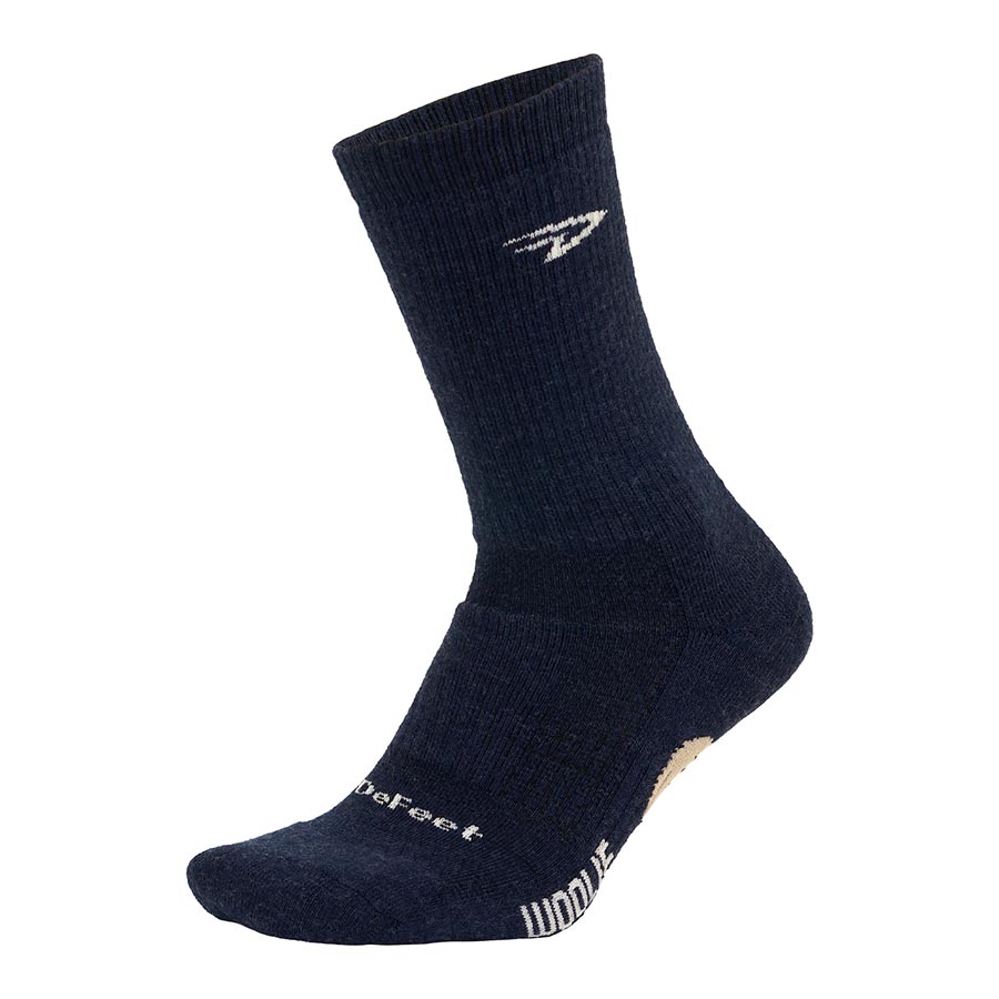 DeFeet Woolie Boolie 6 Socks Logo Navy L Pair-Goodwynn'sGoodwynn's