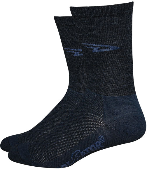 DeFeet Wooleator 5" D-Logo Socks 7-9 Charcoal