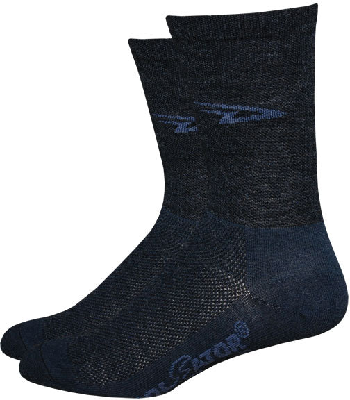 DeFeet Wooleator 5" D-Logo Socks 7-9 Charcoal-Goodwynn's