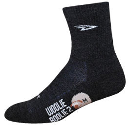 DeFeet Woolie Boolie 4" D-Logo Socks 7-9 Charcoal