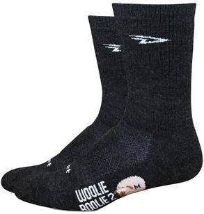 DeFeet Woolie Boolie 6" D-Logo Socks 7-9 Charcoal-Goodwynn'sGoodwynn's