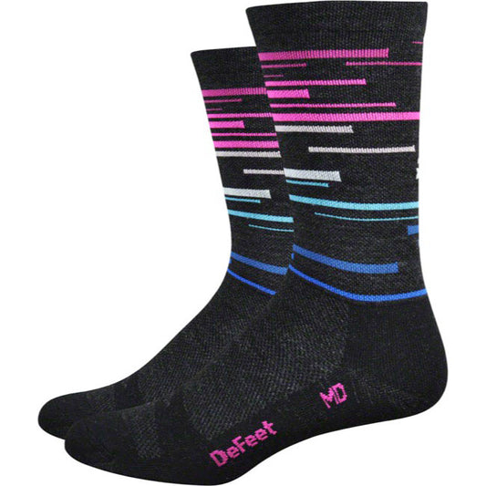 DeFeet Wooleator Boolie 6" DNA Socks 7-9 Charcoal