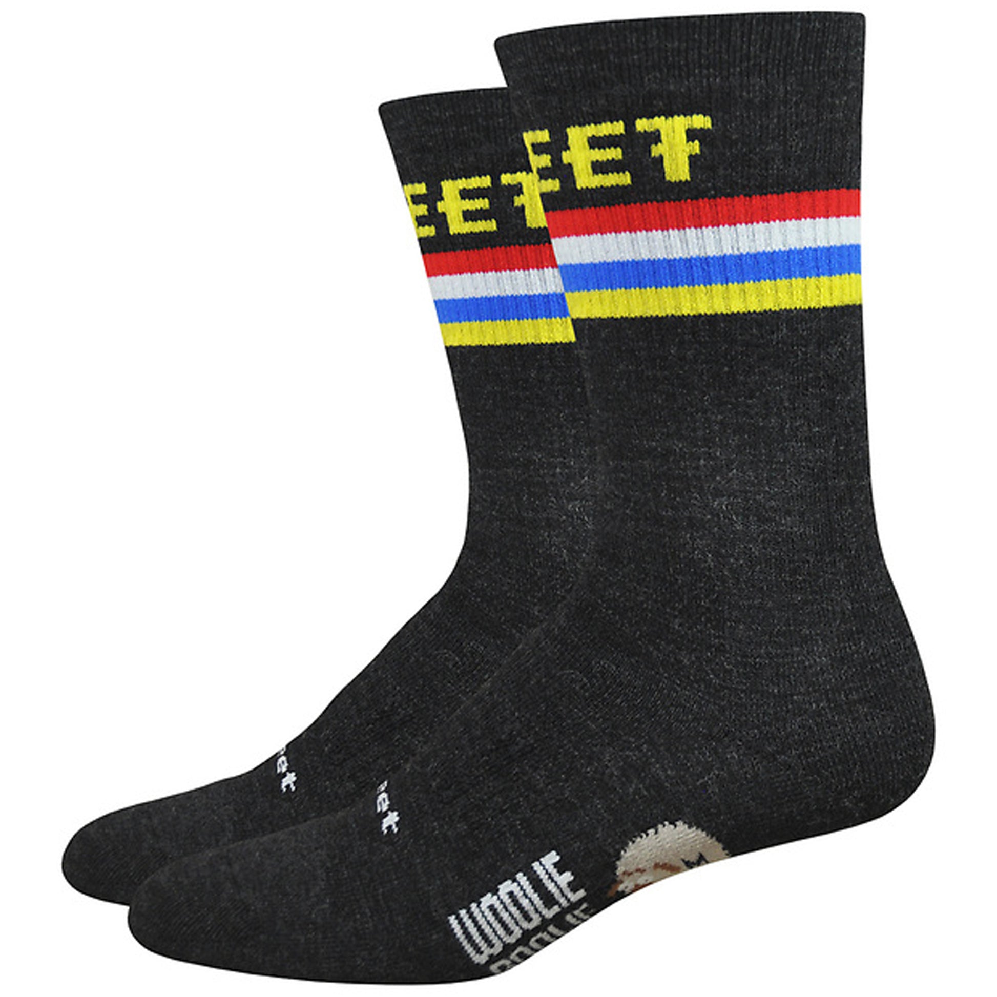 DeFeet Woolie Boolie 6" D-Podium Socks 9.5-11.5 Charcoal-Goodwynn'sGoodwynn's