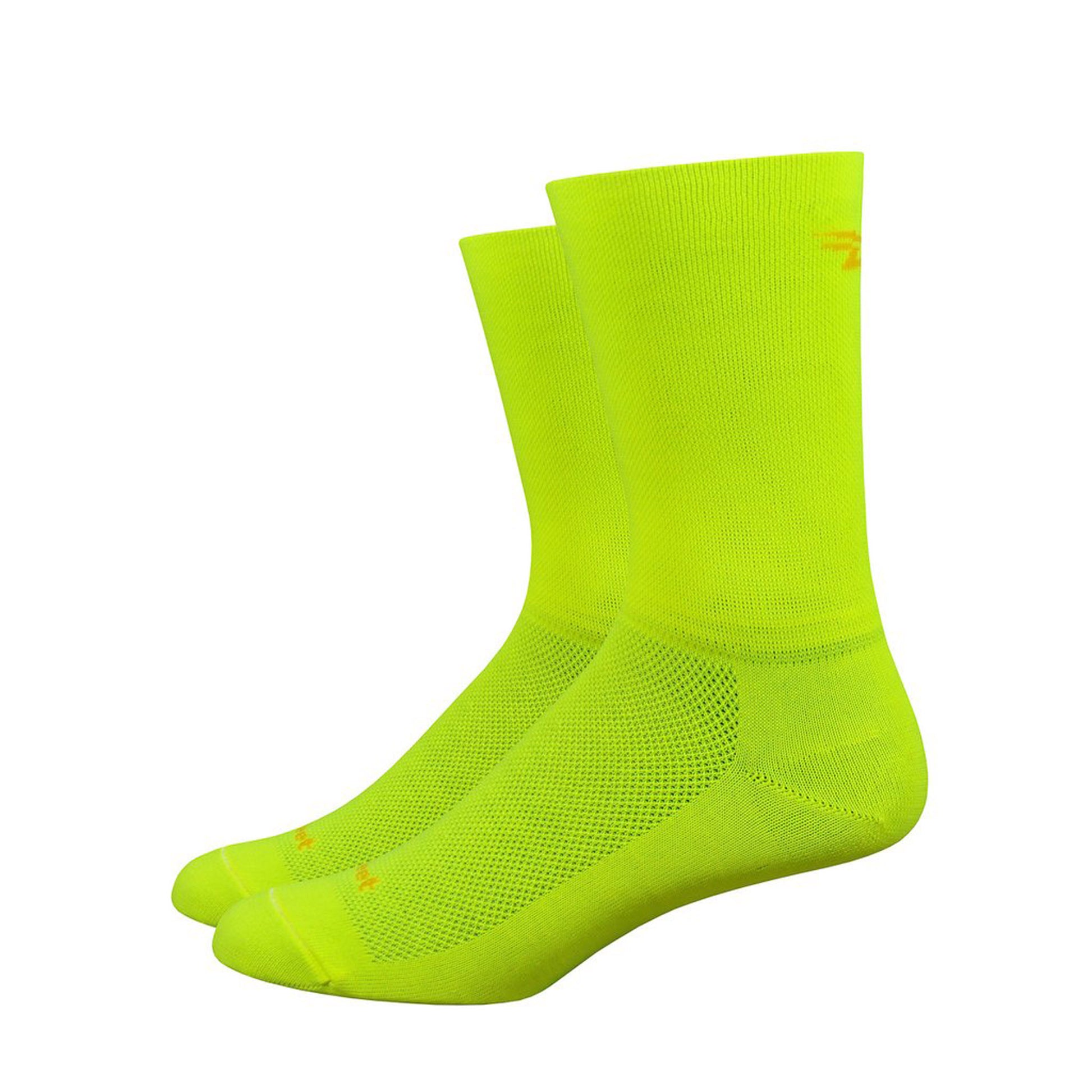 DeFeet Aireator 6" D-Logo Socks 9.5-11.5 Yellow-Goodwynn'sGoodwynn's
