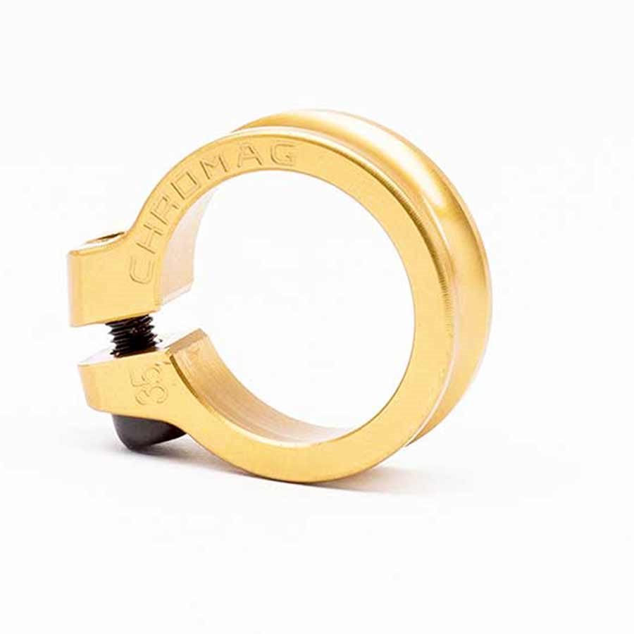 Chromag NQR Seatpost clamp with bolt 35mm Gold-Goodwynn'sGoodwynn's