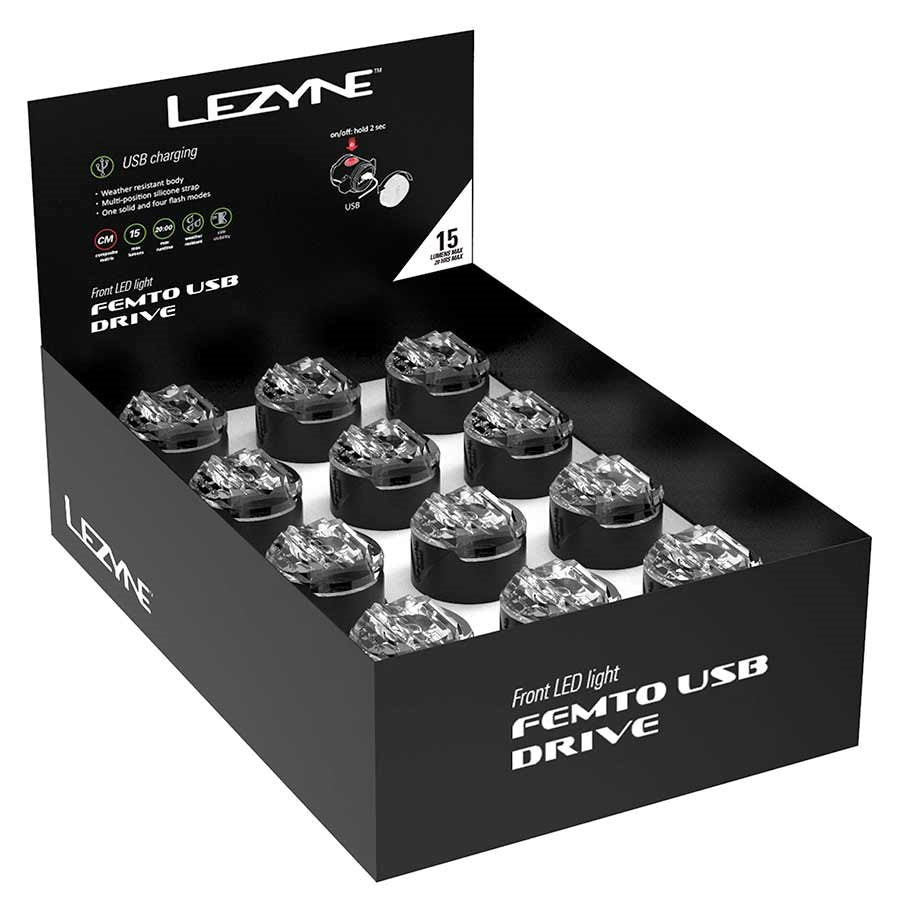 Lezyne Femto USB Drive Lights Display Box Front-Goodwynn'sGoodwynn's