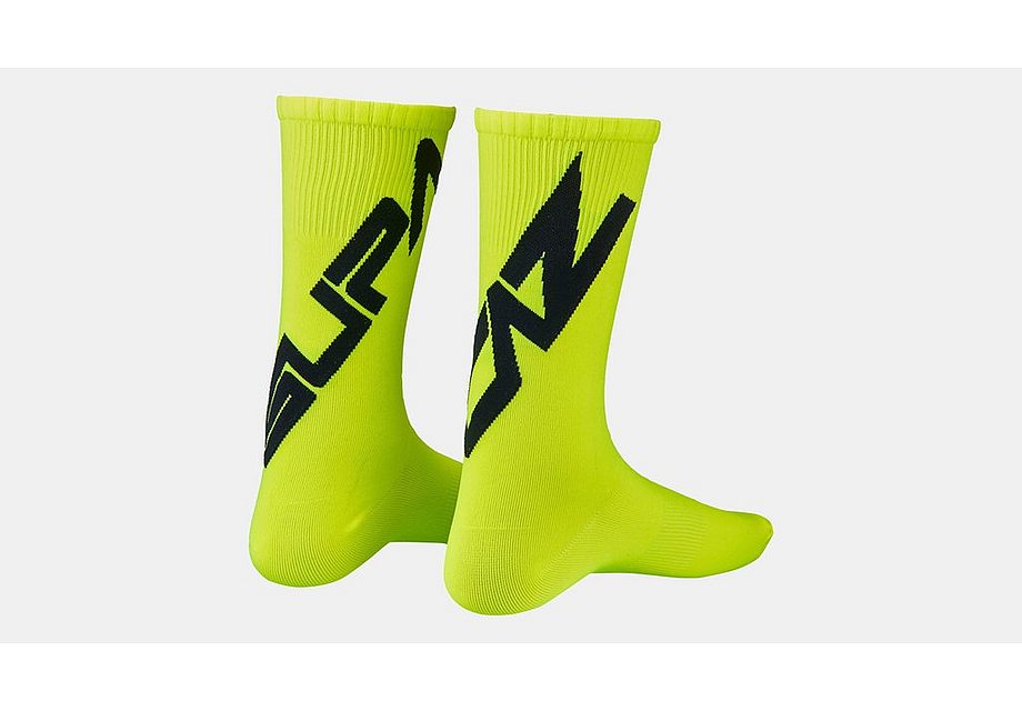 Specialized tagged sock black/neon yellow s