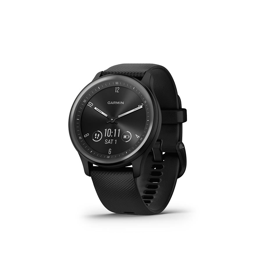 Garmin vívomove Sport Hybrid Smartwatch - 40mm BLK Case Slate Accents Silicone Band