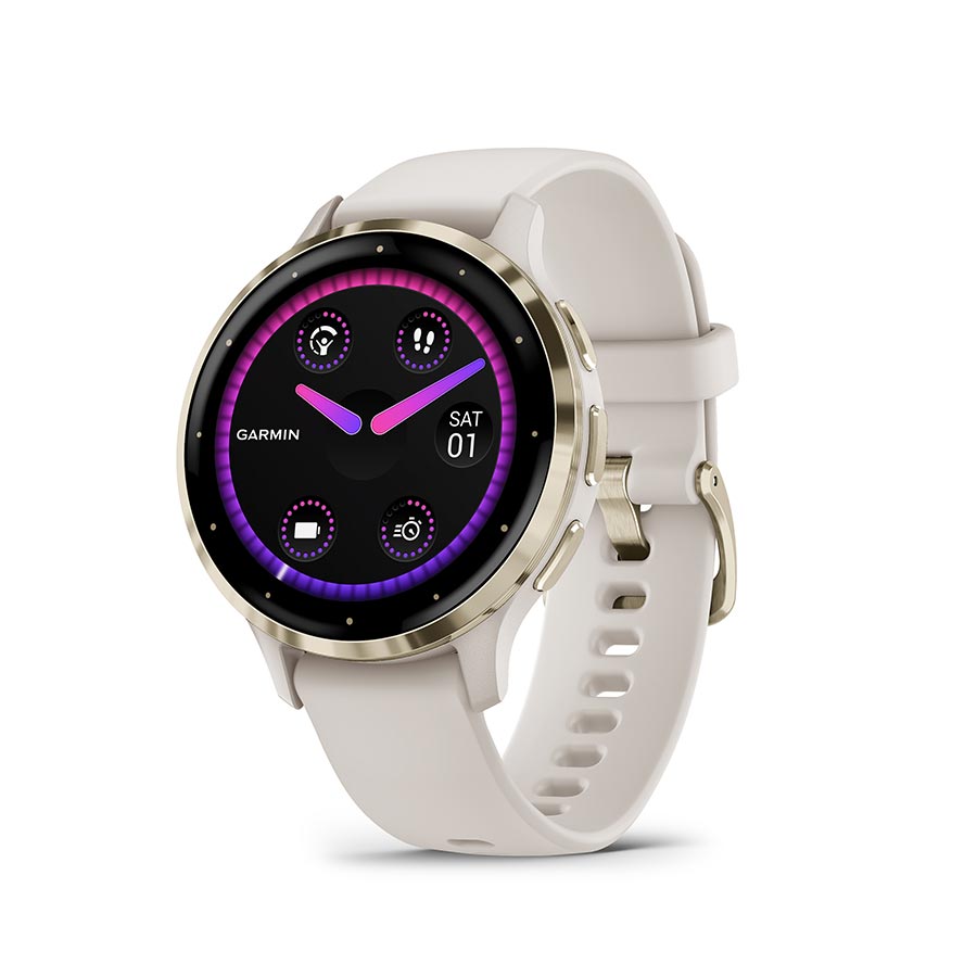 Garmin Venu 3S Watch Watch Color: Ivory Wristband: Ivory - Silicone-Goodwynn'sGoodwynn's