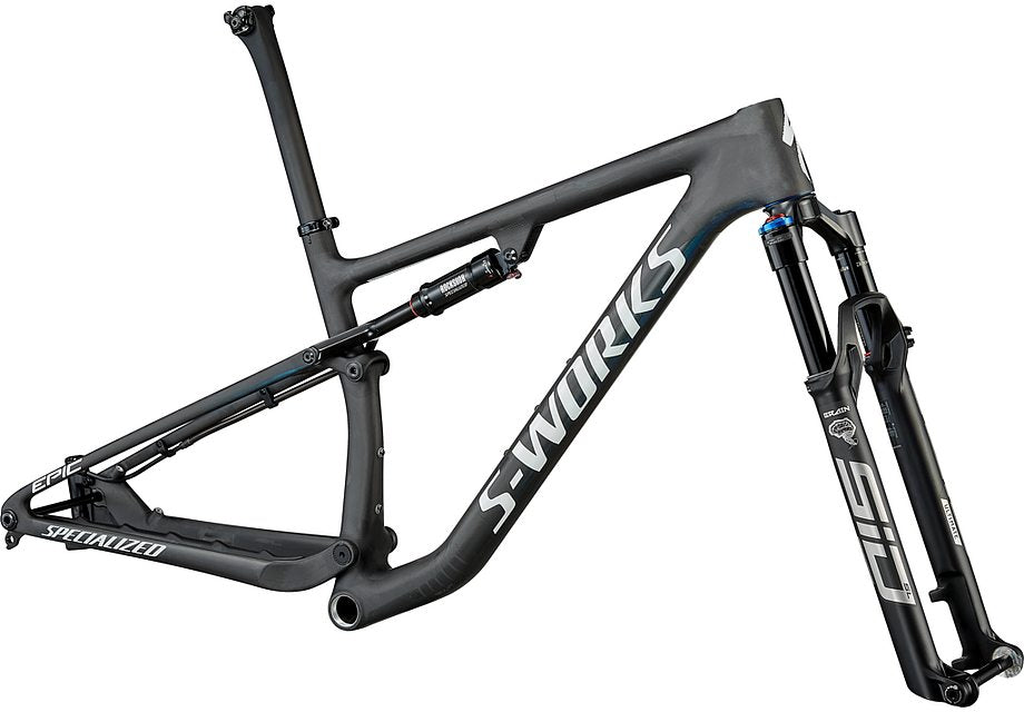 Specialized epic S-Works frmset satin carbon / color run blue murano pearl / gloss chrome foil logos xl-Goodwynn'sGoodwynn's