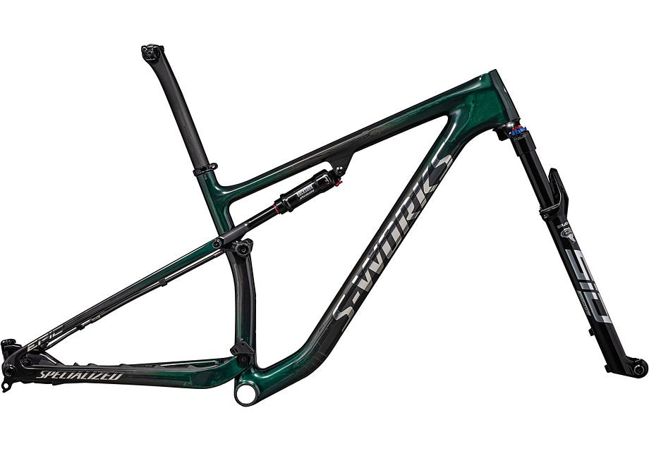 Specialized epic S-Works frmset gloss green tint fades over carbon / chrome s-Goodwynn'sGoodwynn's