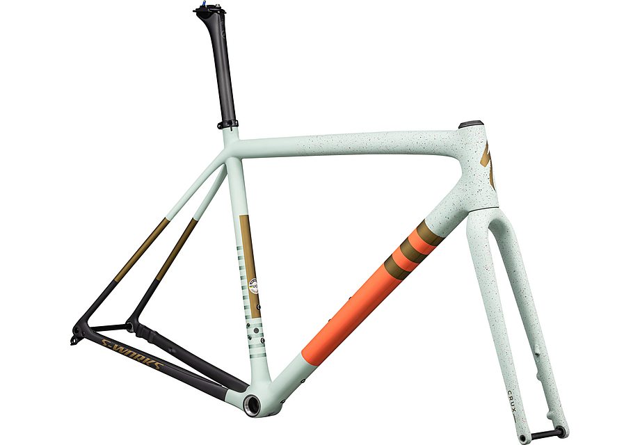 Specialized crux S-Works frmset satin white sage/cactus bloom/midnight shadow speckle 61-Goodwynn'sGoodwynn's