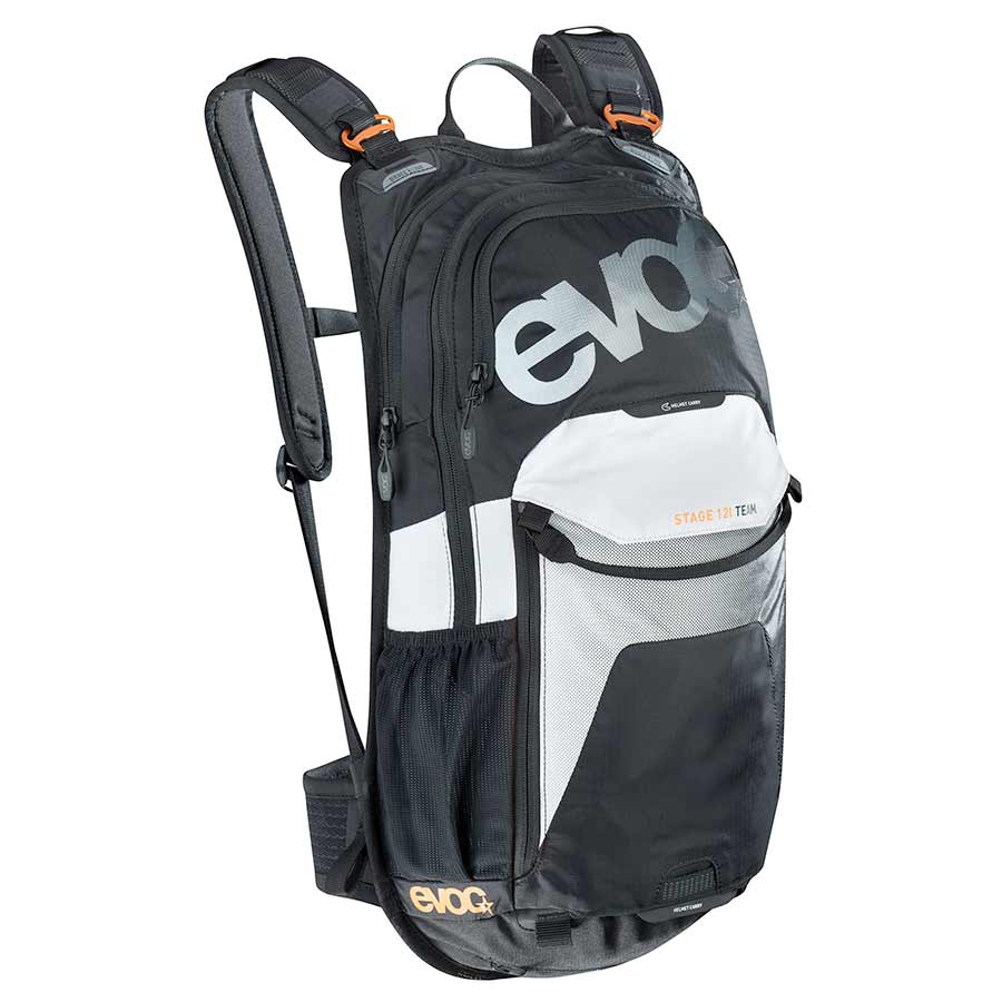 EVOC Stage 12 Hydration Bag Volume: 12L Bladder: Not inlcuded Black/White/Neon Orange-Goodwynn'sGoodwynn's