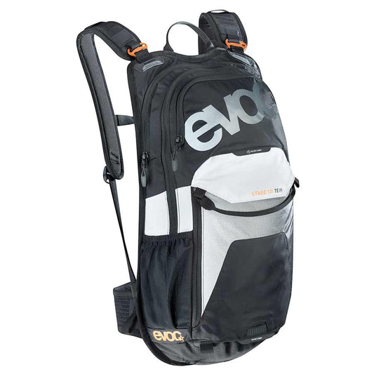 EVOC Stage 12 Hydration Bag Volume: 12L Bladder: Not inlcuded Black/White/Neon Orange-Goodwynn's