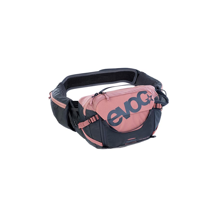 EVOC Hip Pack Pro 3 +1.5L Bladder Hip Pack 3L Included (1.5L) Dusty Pink/Carbon Grey-Goodwynn'sGoodwynn's