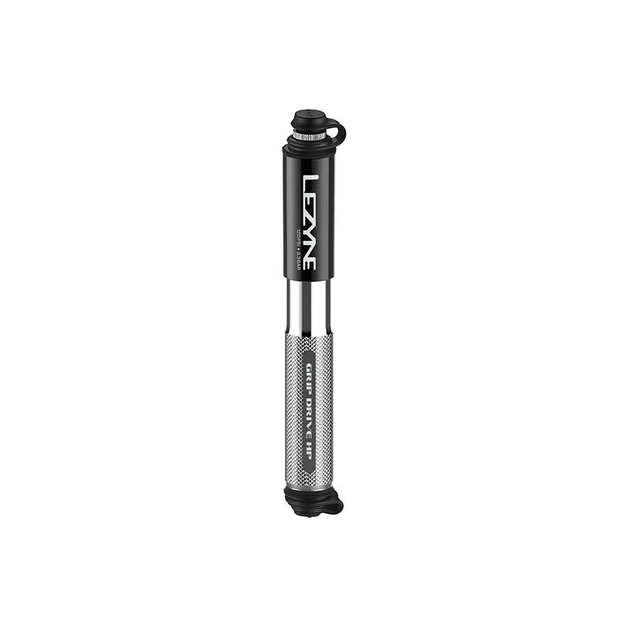 Lezyne Grip Drive HP Pump ABS Flip Chuck 120PSI Silver 185mm-Goodwynn'sGoodwynn's