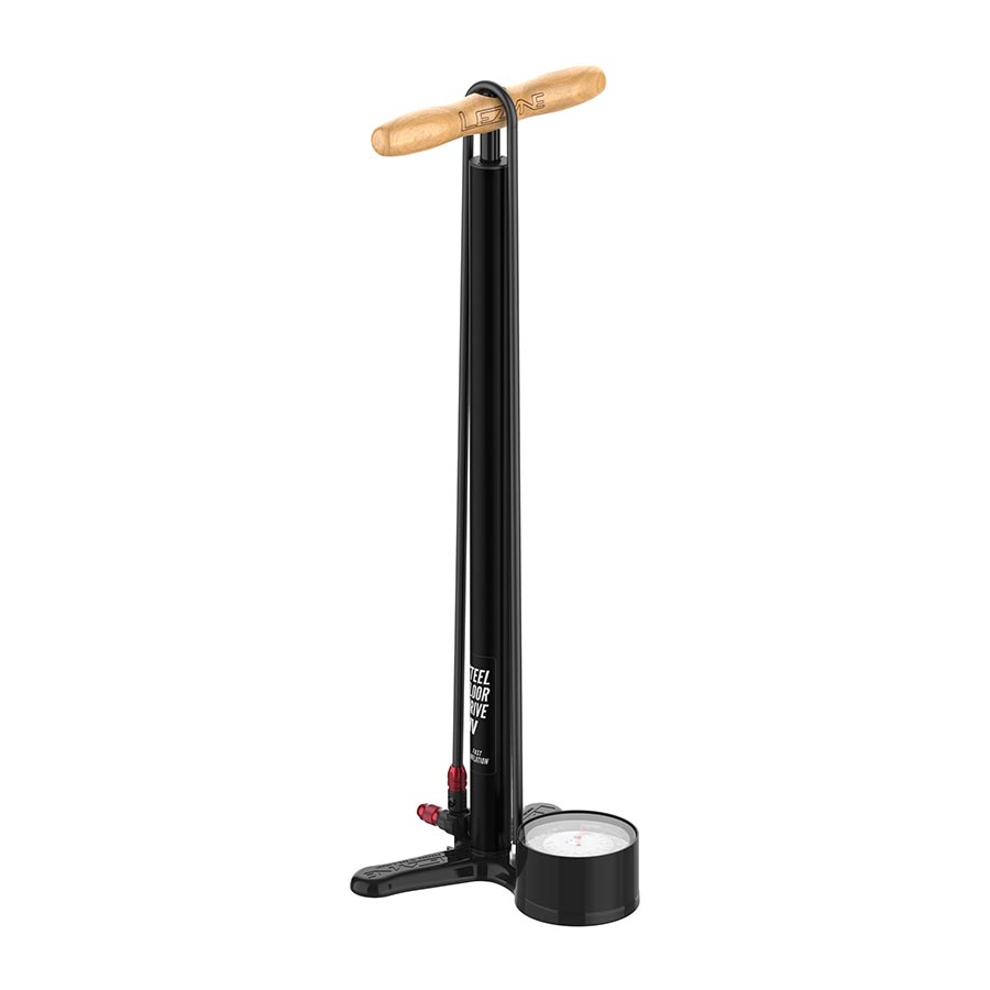 Lezyne Steel HV Floor Drive Pump - Flat Black-Goodwynn'sGoodwynn's