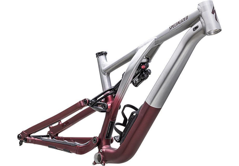 Specialized Stumpjumper evo alloy frm frame satin brushed aluminum / maroon s1-Goodwynn'sGoodwynn's