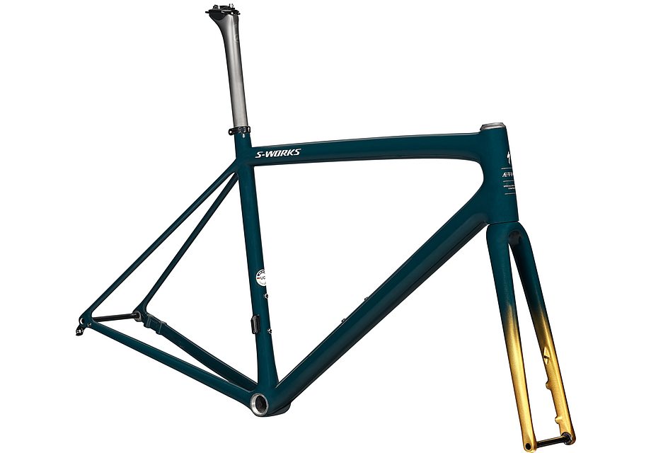 Specialized aethos S-Works frmset gloss forest green/gold pearl/flake silver 52-Goodwynn'sGoodwynn's