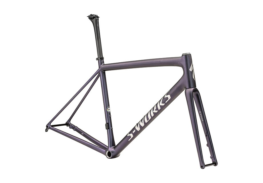 Specialized aethos S-Works frmset satin 25% violet ghost pearl over carbon / brushed chrome 49-Goodwynn'sGoodwynn's
