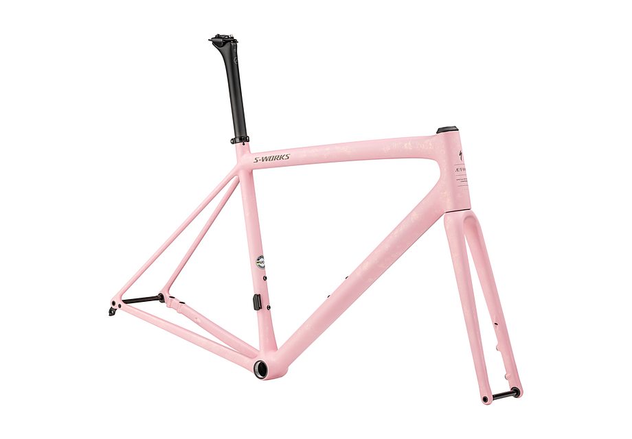 Specialized aethos S-Works frmset satin 100% red ghost pearl organic color run over desert rose / taupe 56-Goodwynn'sGoodwynn's