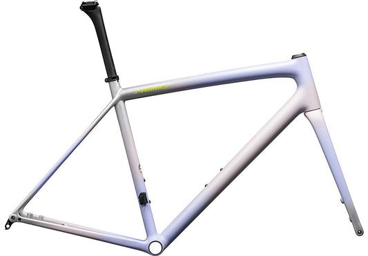 Specialized aethos S-Works frmset satin clay - powder indigo - silver dust - radial fade + lapis edge fade / hyper + 100% lapis 61-Goodwynn's
