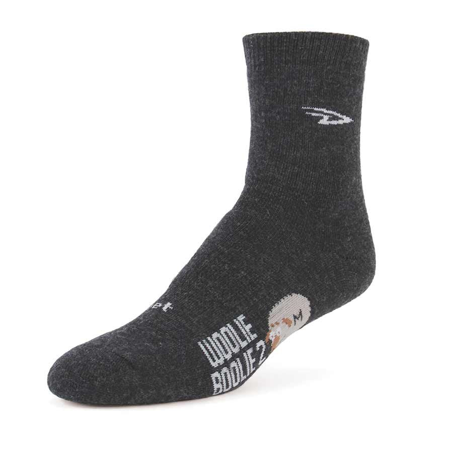 DeFeet Woolie Boolie 4 Socks Charcoal XL Pair-Goodwynn'sGoodwynn's