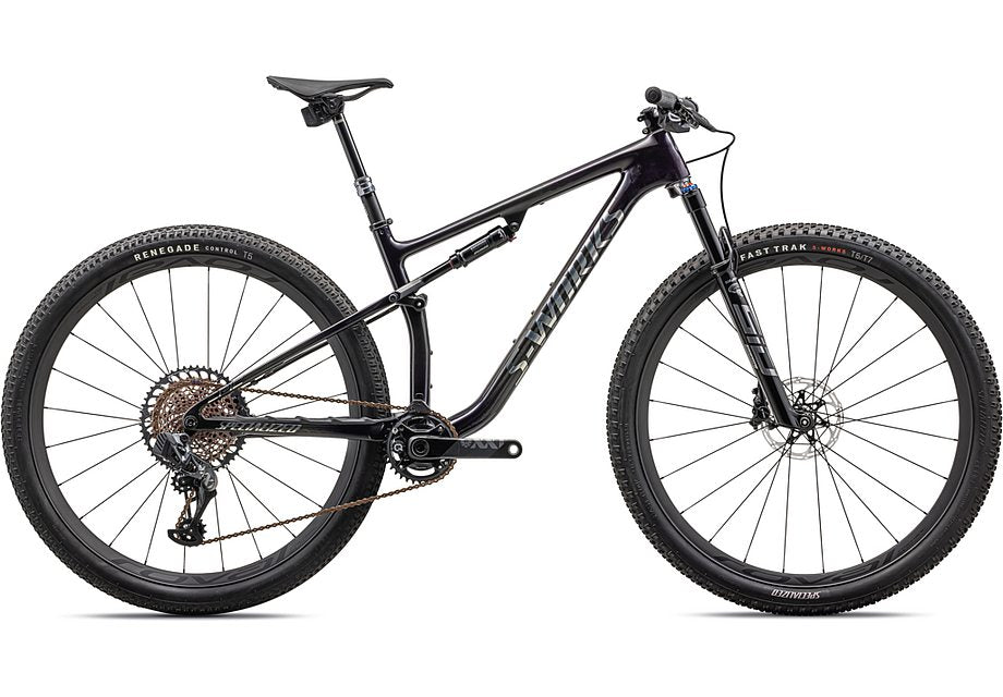 2023 Specialized epic S-Works bike gloss purple tint fades over carbon / chrome l-Goodwynn'sGoodwynn's
