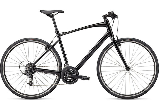2024 Specialized sirrus 1.0 bike gloss black / charcoal / satin black reflective xxs-Goodwynn's