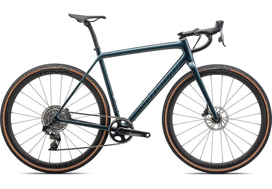 2023 Specialized crux pro bike gloss metallic deep lake/ green pearl 49-Goodwynn's