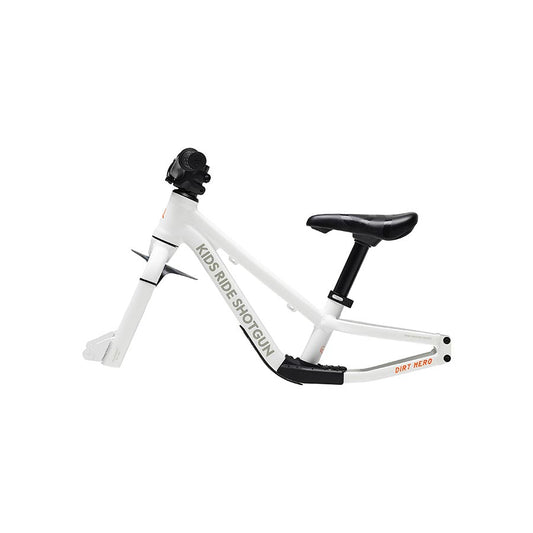 Kids Ride Shotgun Dirt Hero MTB Balance Bike - Fits 12-14" Wheels Wheels/Rear Brake Sold Separately Aluminum White-Goodwynn's