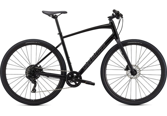 2022 Specialized sirrus x 2.0 bike gloss black / satin charcoal reflective xs-Goodwynn's