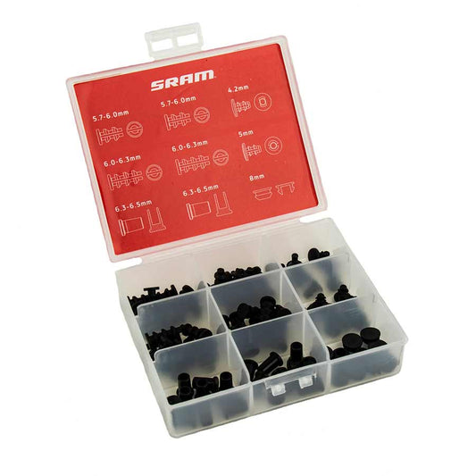 SRAM Frame Plug Tackle Box 4.2mm x 10 5mm x 10 5.7-6mm x 20 6.0-6.3mm x 20 6.3-6.5mm x 20 8mm x 10-Goodwynn's