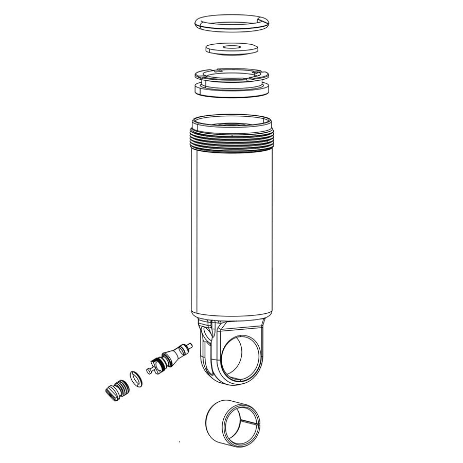 RockShox Damper Body/IFP 197mm x 57mm Monarch for 2014-2016 Trek Fast Black-Goodwynn'sGoodwynn's
