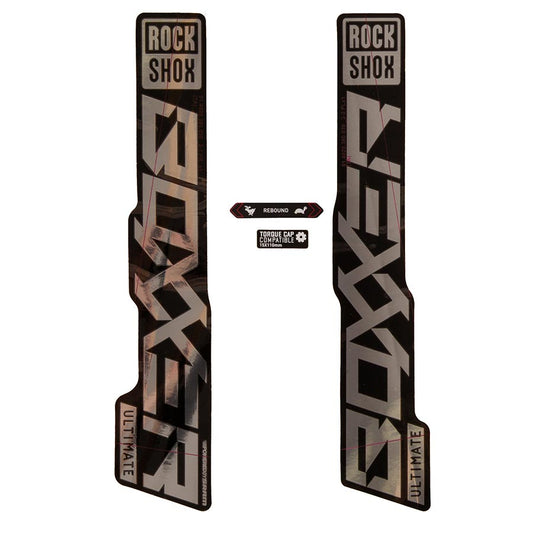 RockShox BoXXer Ultimate Decal Kit Gloss Polar for Gloss Black Lowers-Goodwynn's