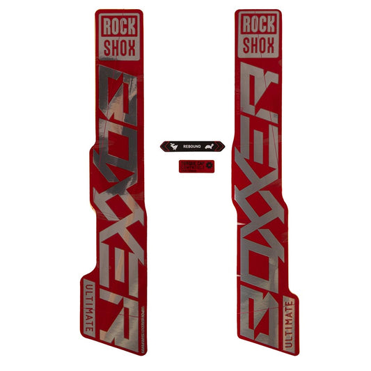 RockShox BoXXer Ultimate Decal Kit Gloss Polar for Red Lowers-Goodwynn's