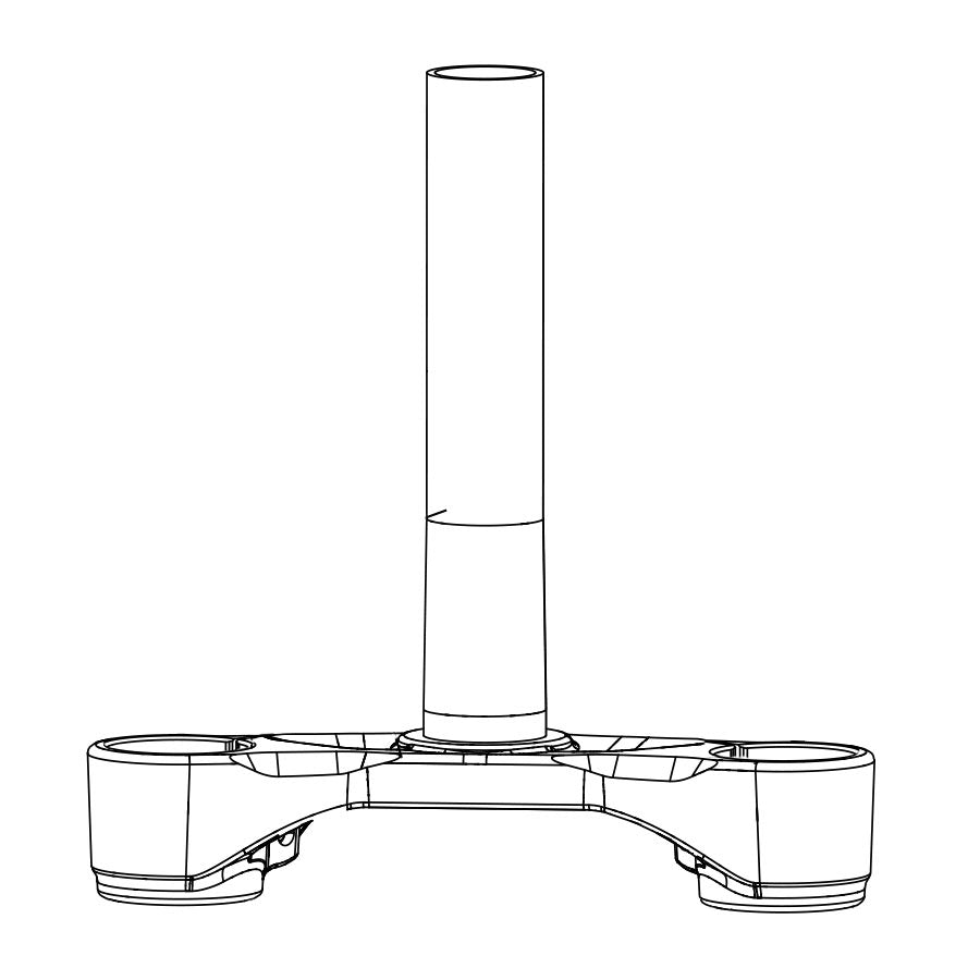 RockShox Lower Crown/Steerer 35mm BoXXer C1 10mm Offset 46mm total offset on 27.5 56mm total offset on 29" Gray