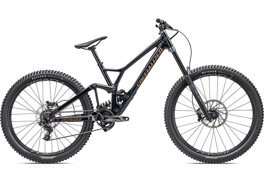 2023 Specialized demo expert bike gloss metallic dark navy / dark navy / harvest gold metallic s2-Goodwynn'sGoodwynn's