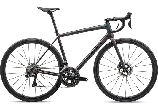 2023 Specialized aethos S-Works di2 bike gloss obsidian/lapis + abalone organic color run/obsidian 49-Goodwynn's