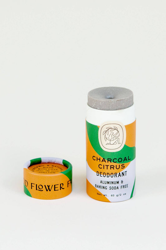 Good Flower Farm - Charcoal Citrus Deodorant / 2.75 oz Biodegradable Stick