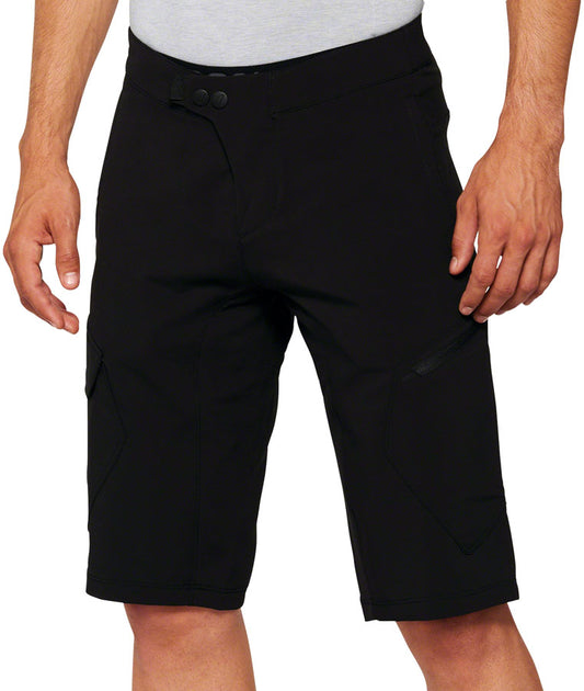 100% Ridecamp Shorts with Liner - Black Size 28