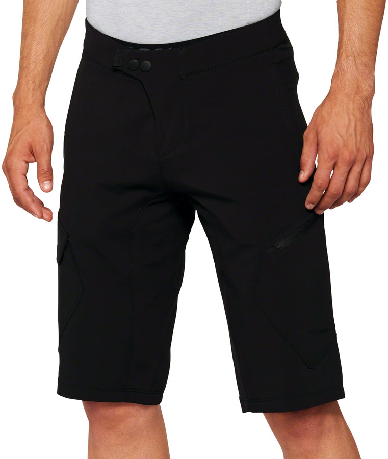 100% Ridecamp Shorts with Liner - Black Size 24