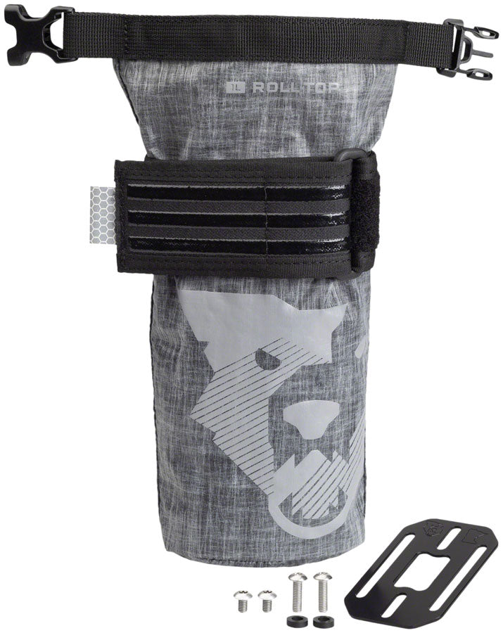 Wolf Tooth B-RAD TekLite Roll-Top Bag and Mounting Plate - 1L Black-Goodwynn'sGoodwynn's