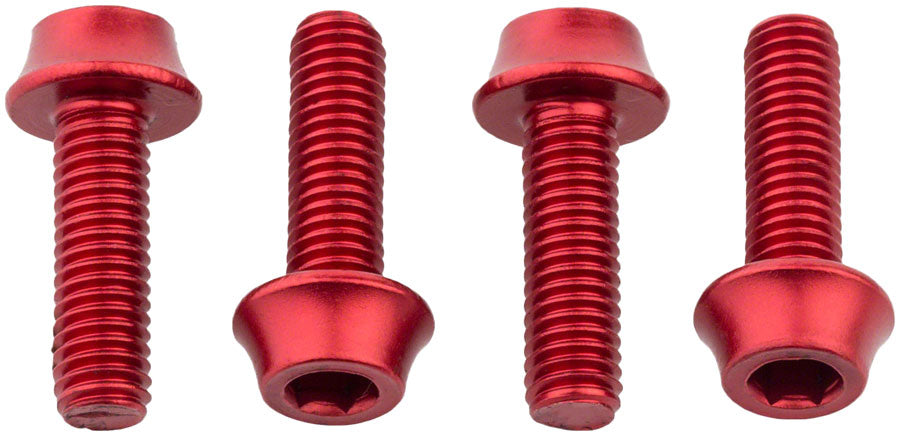 Wolf Tooth Water Bottle Cage Bolts - Set/4 Aluminum Red-Goodwynn'sGoodwynn's