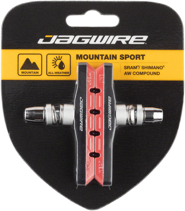 Jagwire Mountain Sport Brake Pads Threaded Post Red-Goodwynn'sGoodwynn's