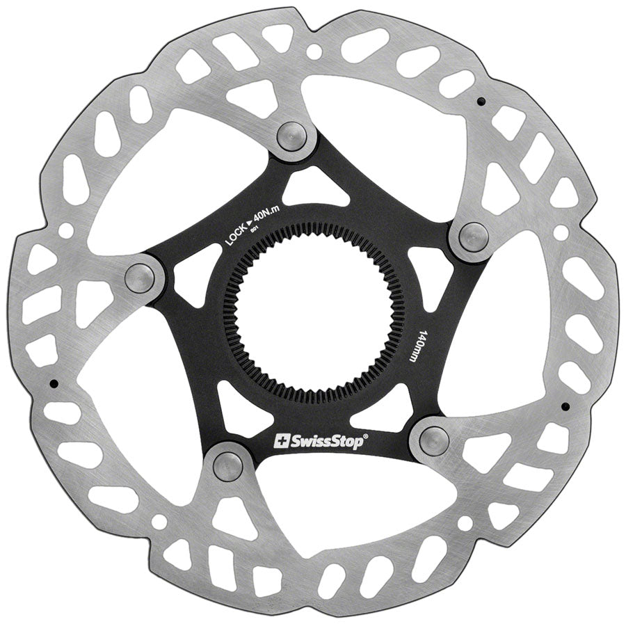 SwissStop Catalyst Pro Disc Rotor - 140mm CenterLock Silver/Black-Goodwynn'sGoodwynn's