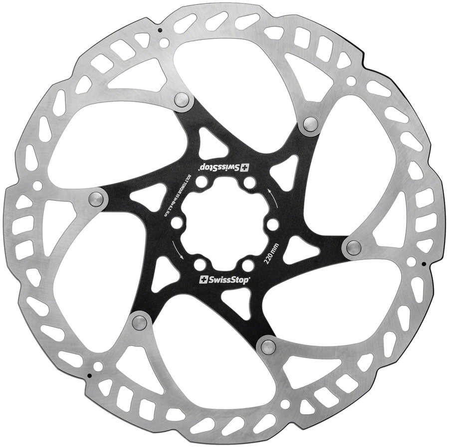SwissStop Catalyst Pro Disc Rotor - 220mm 6-Bolt Silver/Black-Goodwynn'sGoodwynn's