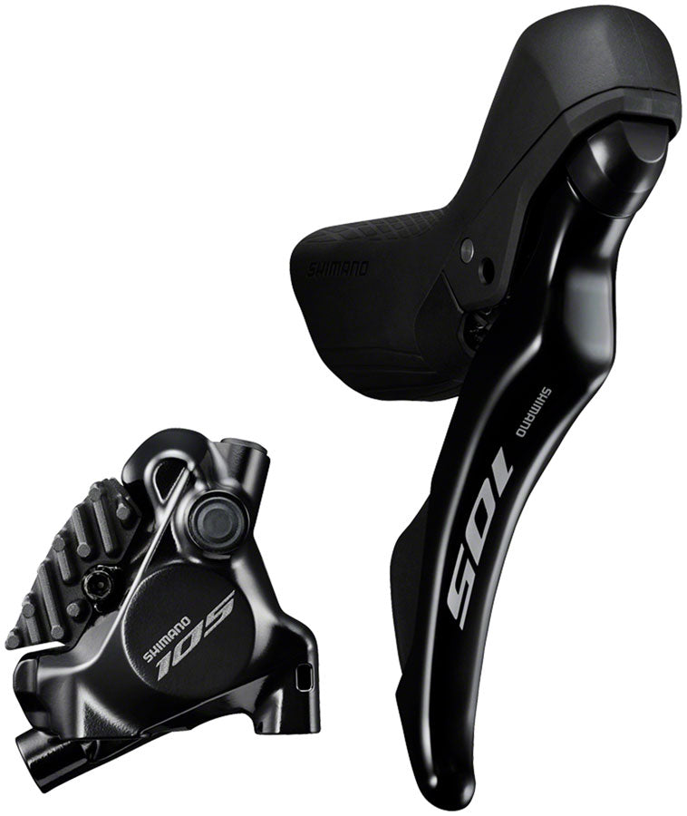 Shimano 105 105 ST-R7120-R Shift/Brake Lever BR-R7170 Hydraulic Disc Brake Caliper - Right/Rear 12-Speed Flat Mount BLK-Goodwynn'sGoodwynn's